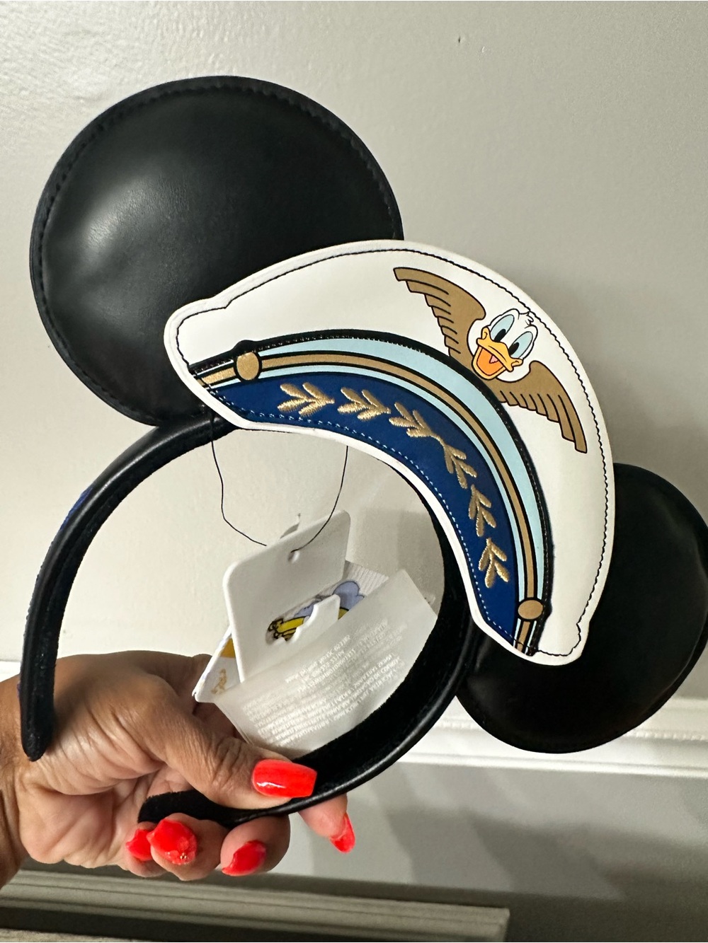 Mickey Mouse Pilot ears with Donald Duck design